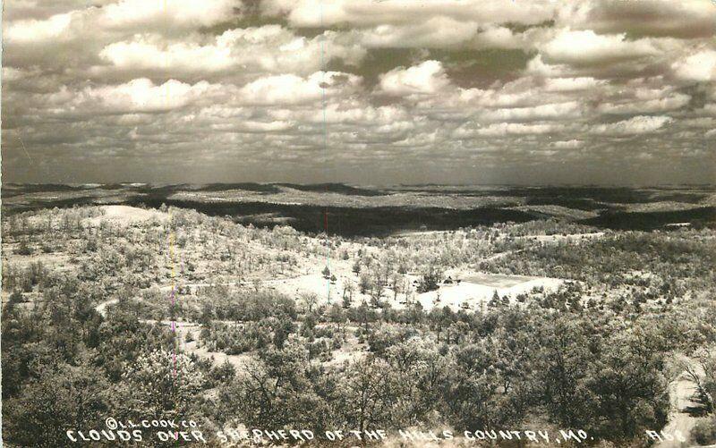Clouds Shepherd of Hills County Missouri 1940s RPPC Photo Postcard 13667 Cook