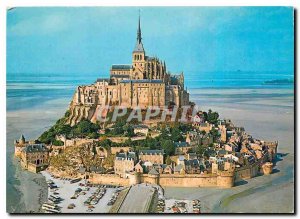 Modern Postcard Mont Saint Michel Manche Aerial view