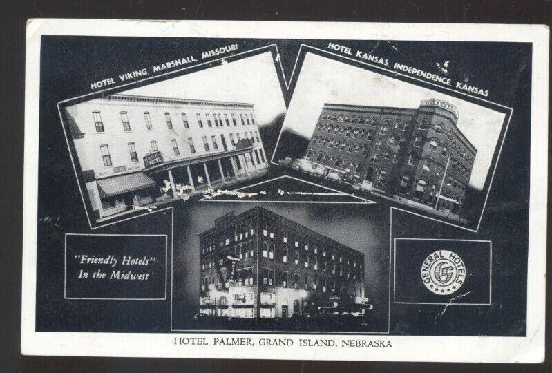 GRAND ISLAND NEBRASKA HOTEL PALMER VINTAGE ADVERTISING VIKING KANSAS HOTELS