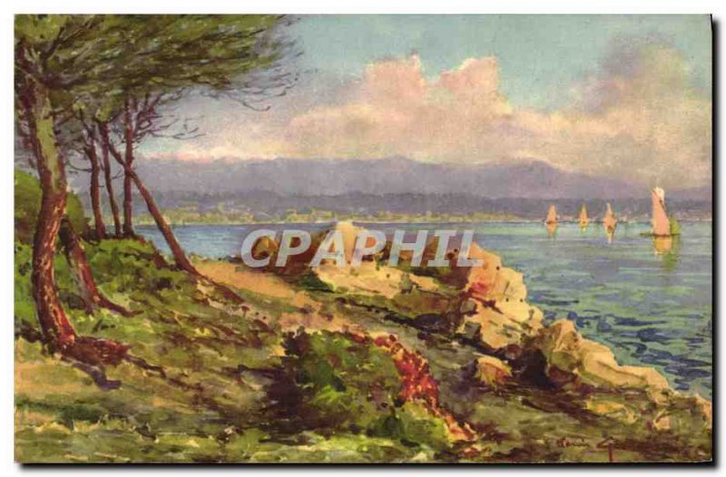 Old Postcard Fantasy Illustrator Cote d & # 39Azur