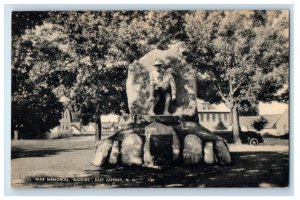 1954 War Memorial Buddies Statue East Jaffrey New Hampshire NH Vintage Postcard 