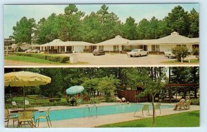 SHREVEPORT, LA ~ Roadside TANGLEWOOD LODGE & Restaurant Pool  c1960s   Postcard