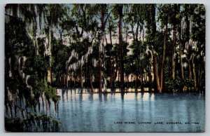 Lover's Lane Lake Scene - Augusta, Georgia - Postcard