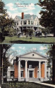 CHARLOTTE NORTH CAROLINA HANDSOME HOUSES~R A DUNN RESIDENCE POSTCARD 1909