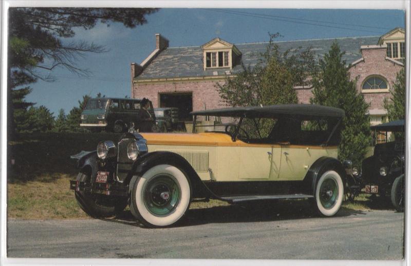 1925 Packard Touring Car Yellow At Edaville Railroad Mass Vintage Postcard