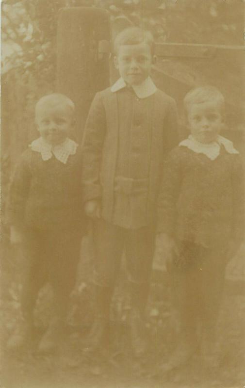 Children portraits early photo postcards x 5