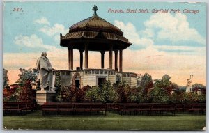 Vtg Chicago Illinois IL Pergola Band Shell Garfield Park 1910s View Old Postcard