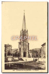 Old Postcard LAMALOU the Church BAINS