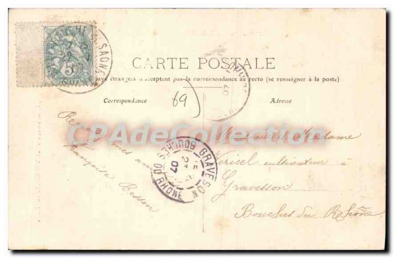 Old Postcard Villefranche General view