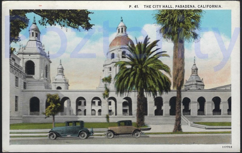 THE CITY HALL (P 41 PASADENA CALIFORNIA