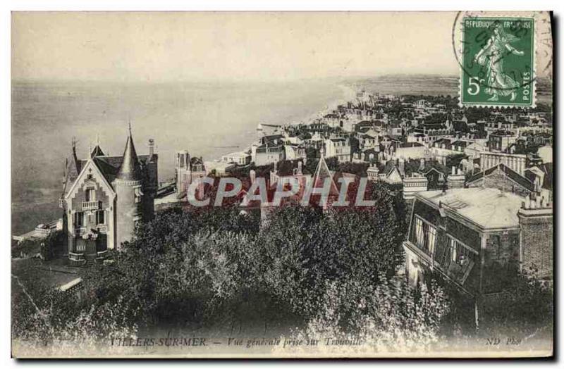 Old Postcard Villers Sur Mer Vue Generale Jack Trouville