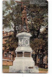 Halifax Nova Scotia Canada Postcard 1907-1915 Soldiers Monument Province Square