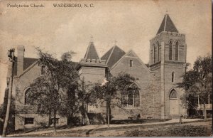 View of Presbyterian Church, Wadesboro NC Vintage Postcard K74