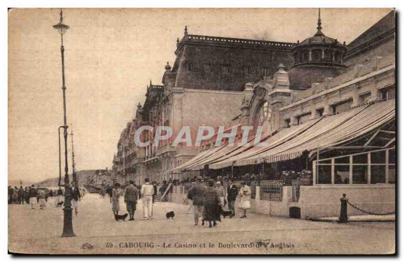 Cabourg Old Postcard Casino and English Boulevard