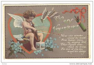 AS: TUCK 152, To My Valentine, Cupid playing violin, 10-20s