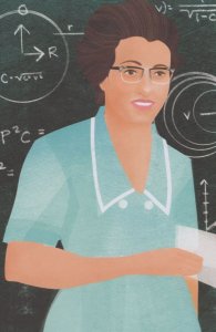 Katherine Johnson NASA Space Flight Mathematician Postcard