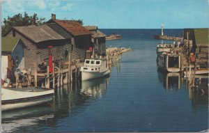 Fishing Village At Leland Michigan Vintage Postcard C144