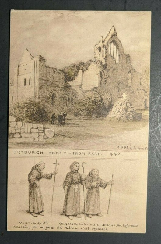 Mint Vintage Dayburgh Abbey from East Scotland Illustrated Postcard