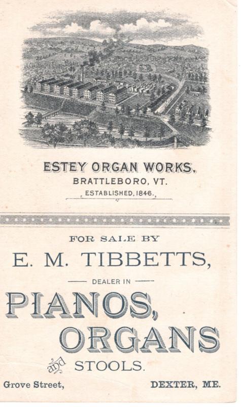 VICTORIAN TRADE CARD, ESTEY PHONORIUM