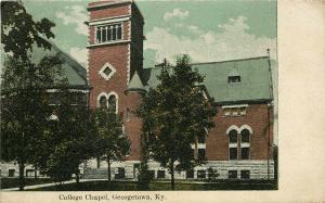 Vintage Printed Postcard; College Chapel, Georgetown KY Scott County posted