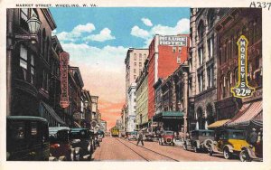 Market Street Wheeling West Virginia 1920c postcard