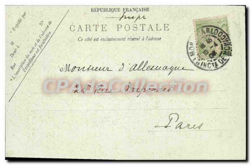 Old Postcard Monte Carlo Monaco The Road