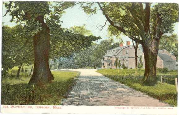 Wayside Inn, Sudbury, Massachusetts, MA,  UNDivided Back