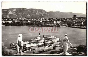 Swiss Postcard Old Geneva (boats)