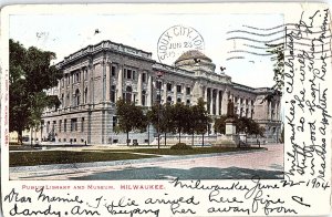 Postcard MUSEUM SCENE Milwaukee Wisconsin WI AI4998