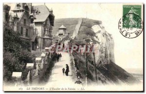 Treport - L & # 39Escalier de la Falaise - Old Postcard