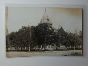 Vintage 1930s Court House Clark South Dakota RPPC Photo Postcard