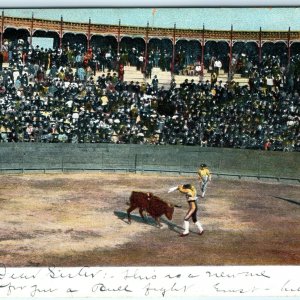 1906 UDB Banderillero Republica Mexicana Litho Photo Postcard Bullfighting A21