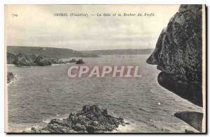 Postcard Old Finistere Primel Bay and Profile Rock