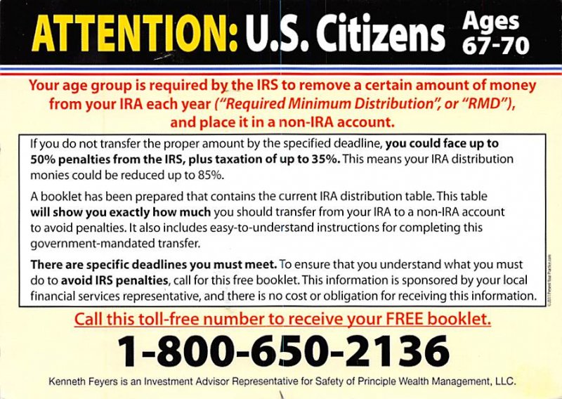 Attention US Citizens, IRS Advertising Unused 