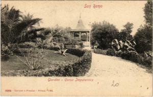 CPA SAN REMO Giardini Corso Imperatrice ITALY (801725)