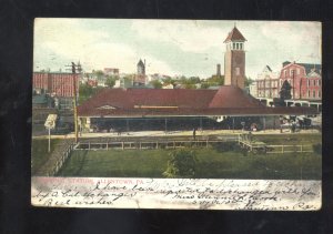 ALLENTOWN PENNSYLVANIA RAILROAD DEPOT TRAIN STATION VINTAGE POSTCARD PA.