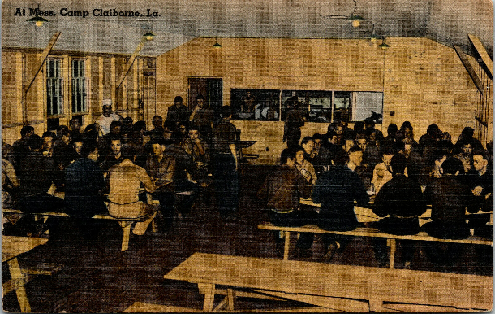 Vtg At Mess Camp Claiborne Rapides Parish Louisana LA Army WW2 Era