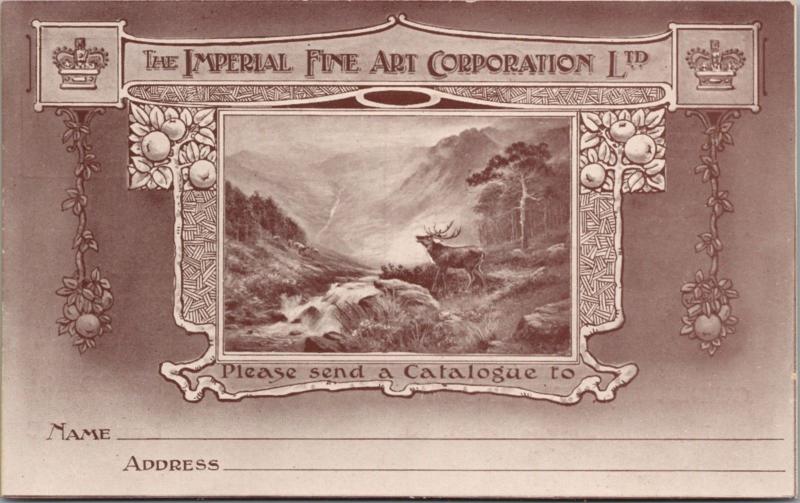 The Imperial Fine Art Corp. London Ad Advert Promo Unused Postcard E26 