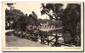 Old Postcard Tours Gardens Prébendes