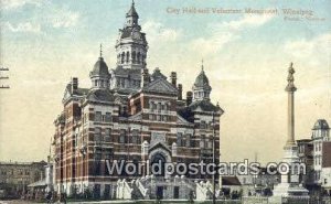 City Hall & Volunteer Monument Winnipeg Canada Unused 