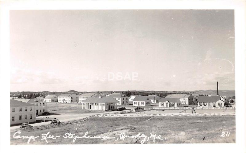 C52/ Quoddy Maine Me RPPC Real Photo Postcard c50s Camp Lee Stephenson Military