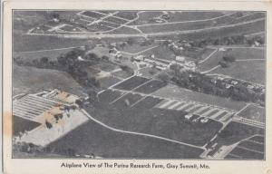 Old GRAY SUMMIT Missouri MO Postcard PURINA RESEARCH FARM Airplane View