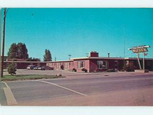 Unused Pre-1980 OLD CARS & SUN DANCE MOTEL Pinedale Wyoming WY s5838