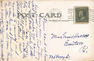 GLEN FALLS NEW YORK TRUST COMPANY BANK~1913 ARTIST DRAWN POSTCARD