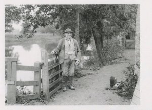 Old 1900s Fisherman on River Thames Fishing Award Photo Postcard