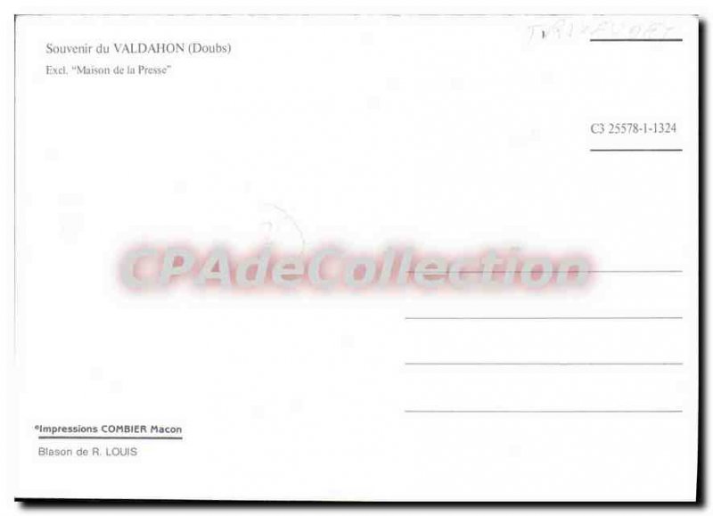 Modern Postcard Souvenir From Valdahon