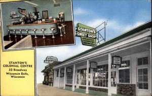 Wisconsin Dells WI Stanton's Colonial Centre Diner Vintage Postcard