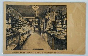 MA Interior Store F H Perry Co Main St Attleboro Mass 1910 Postcard M7