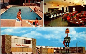 Vtg Sands Motor Inn & Restaurant Motel Best Western Amarillo Texas TX Postcard