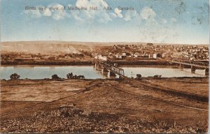 Medicine Hat AB Alberta Birdseye c1913 Enida Olive Postcard F72